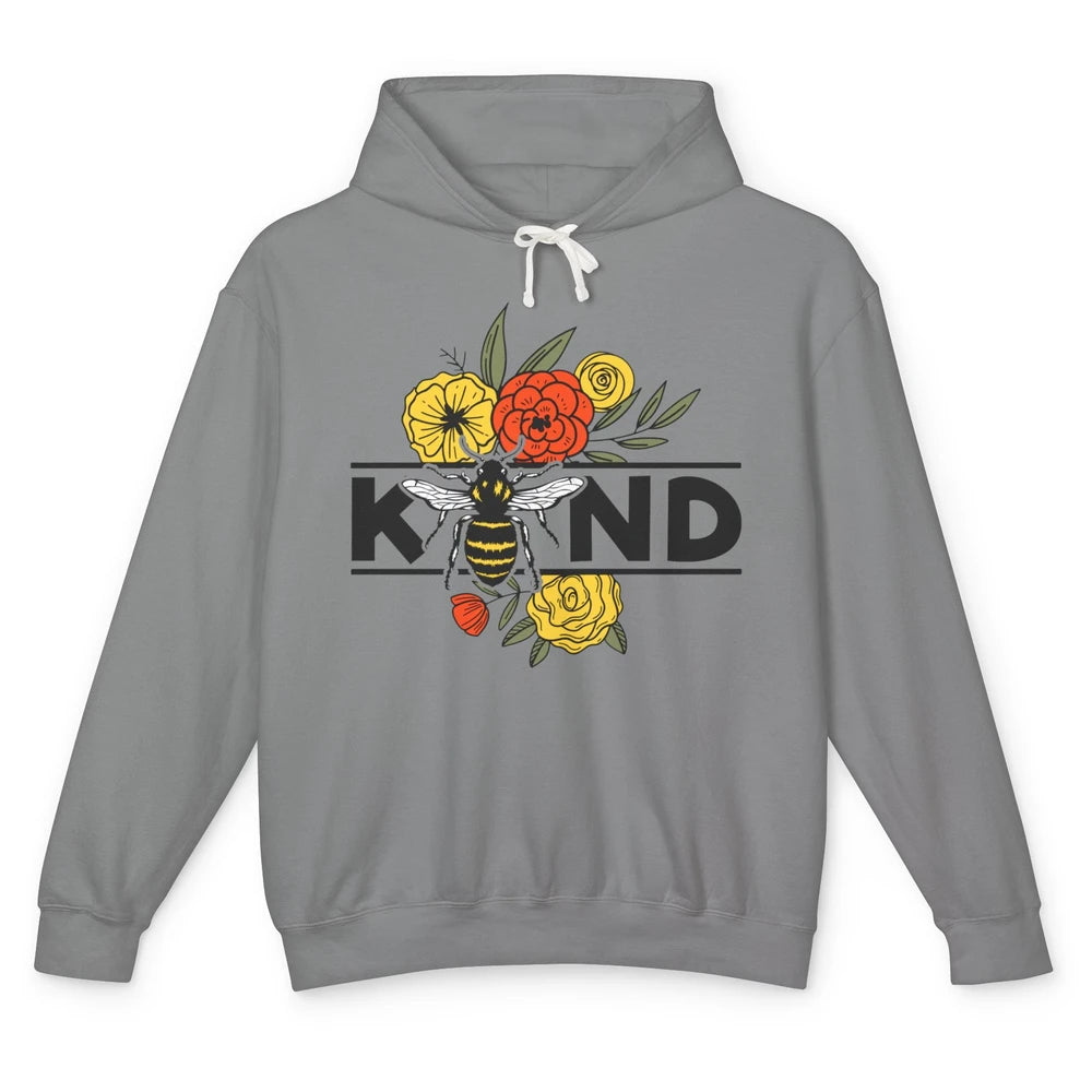 Retro Be Kind Leopard Rainbow Boho Love Mental Health Matter Unisex Lightweight Hoodie