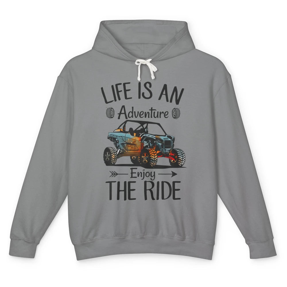 Retro Enjoy The Ride ATV Rider UTV Mud Riding SXS Offroad Unisex Lightweight Hoodie