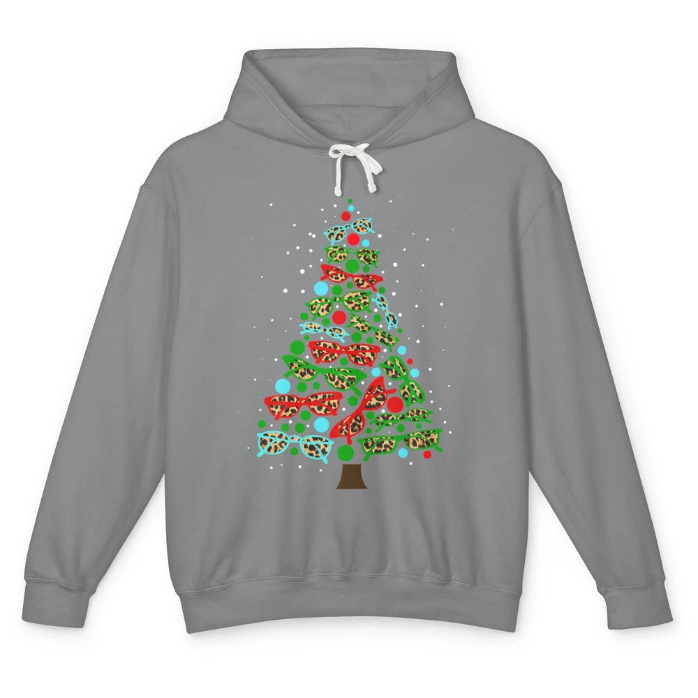 Optician Christmas Funny Xmas Tree Eyeglasses Optometrist Unisex Lightweight Hoodie