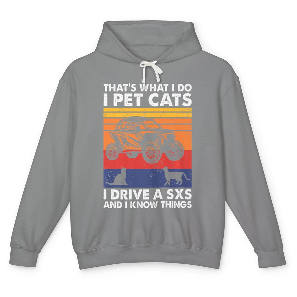 Pet Cat Racing Retro Mud UTV Riding Dirty SXS Rider Offroad Unisex Lightweight Hoodie