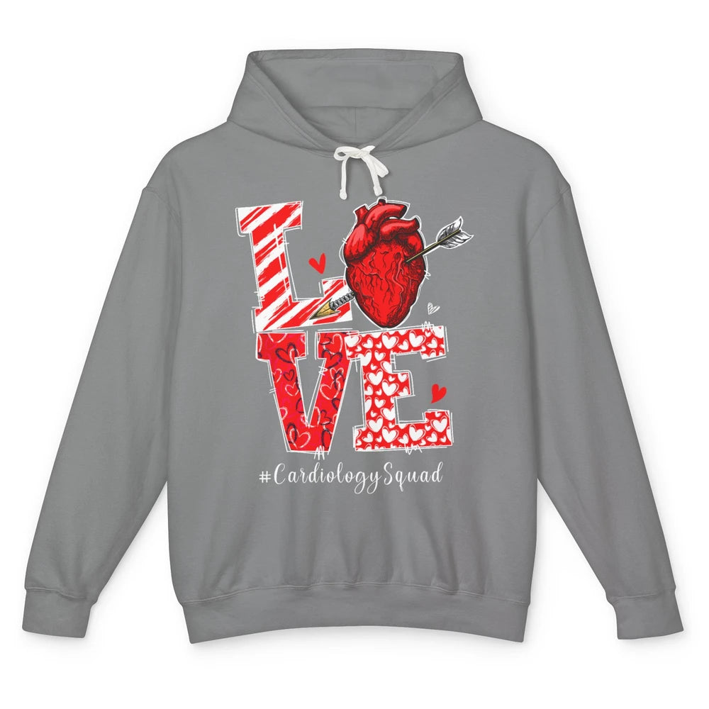 Love Cardiology Cardiologist Cardiac Nurse Valentine Day Unisex Lightweight Hoodie