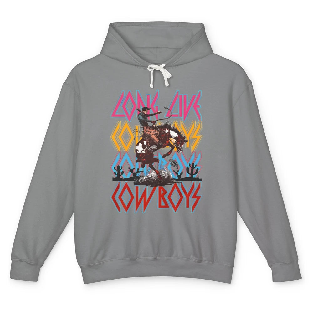 Texas Cowboys Cowgirl Rodeo Western Country Retro Horserider Unisex Lightweight Hoodie