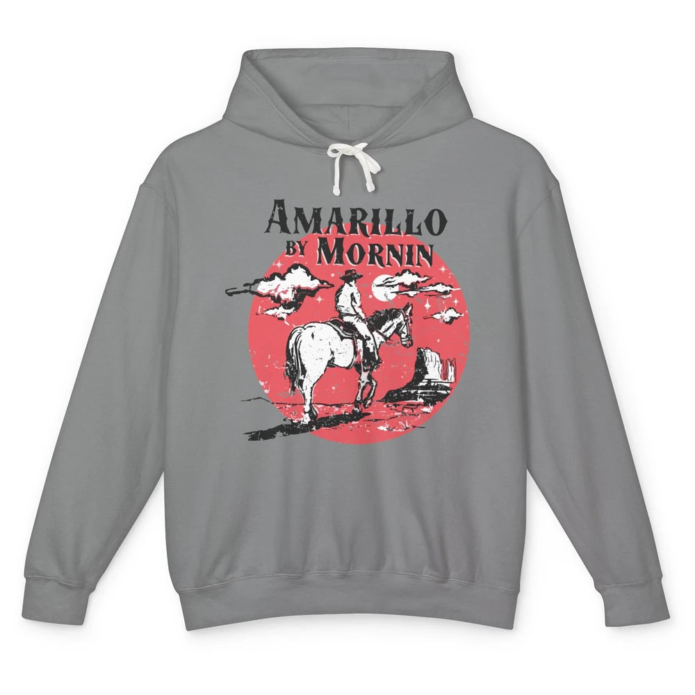 Retro Country Music Amarillo By Morning Western Cowboy Gift Unisex Lightweight Hoodie