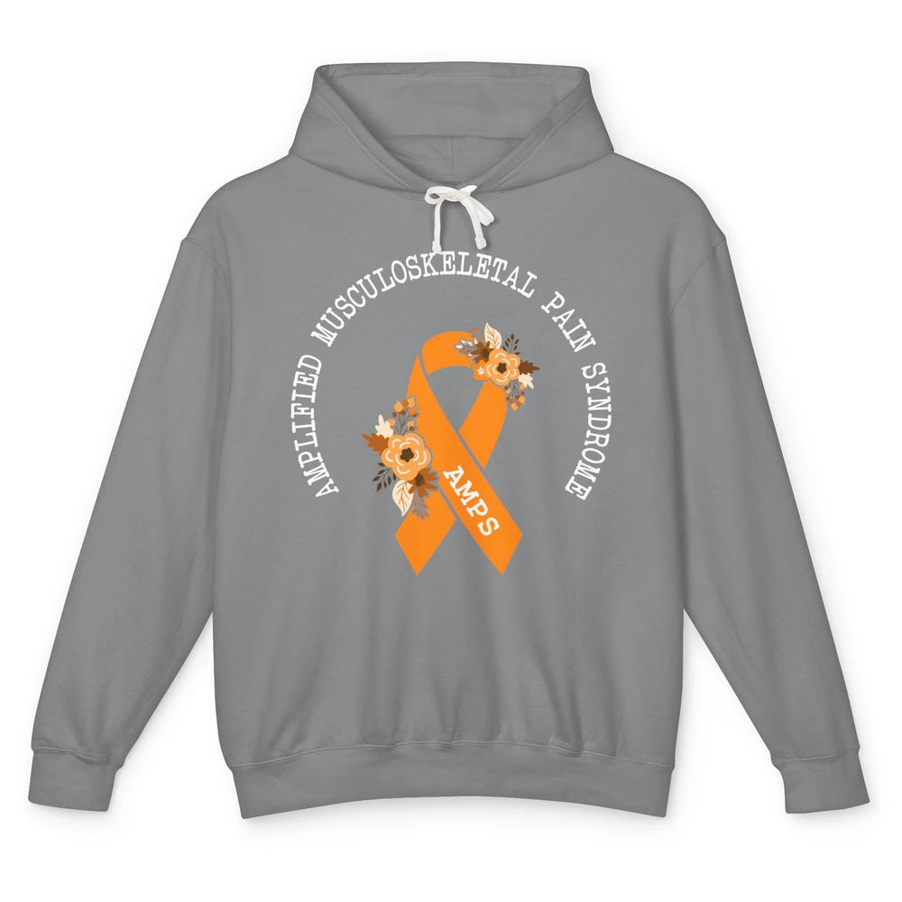 Amplified Musculoskeletal Pain Syndrome AMPS Orange Ribbon Unisex Lightweight Hoodie