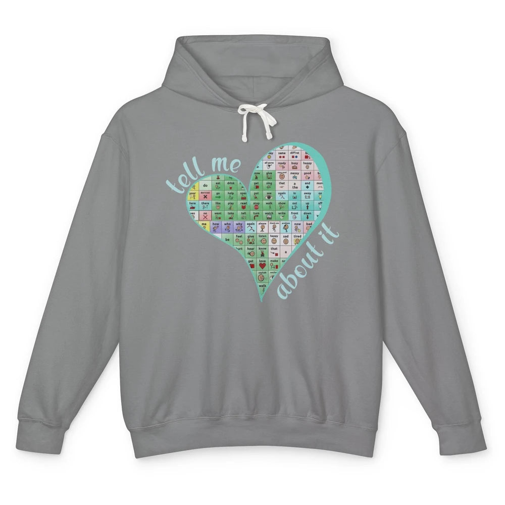 Sped Teacher Heart Your Words Matter Speech Therapy Unisex Lightweight Hoodie