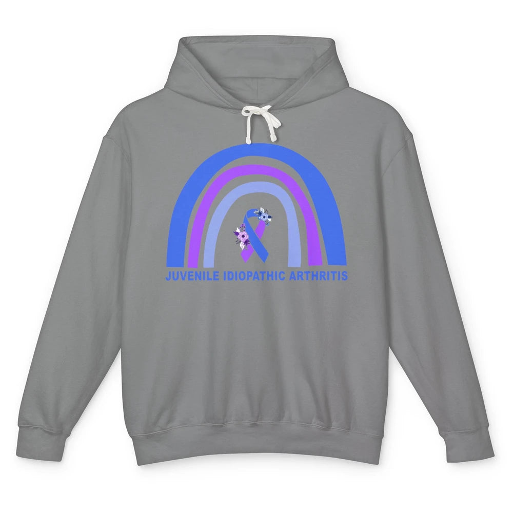 Juvenile Idiopathic Arthritis JIA Awareness Floral Rainbow Unisex Lightweight Hoodie