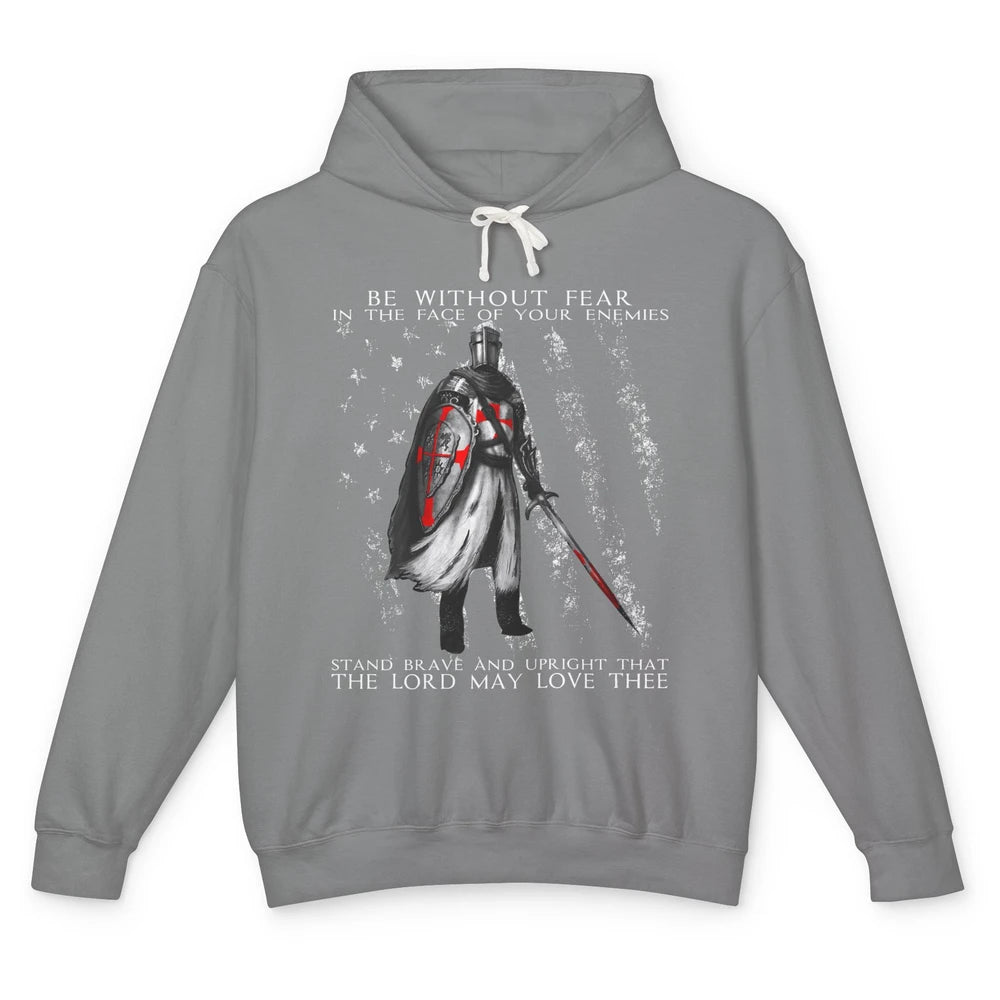 Knight Templar's Oath Be Without Fear In Your Enemies' Face Unisex Lightweight Hoodie