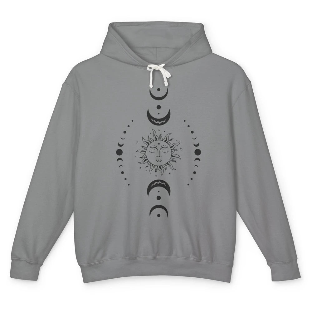 Boho Sun And Moon Hippie Girl Peace Lovers Halloween Costume Unisex Lightweight Hoodie