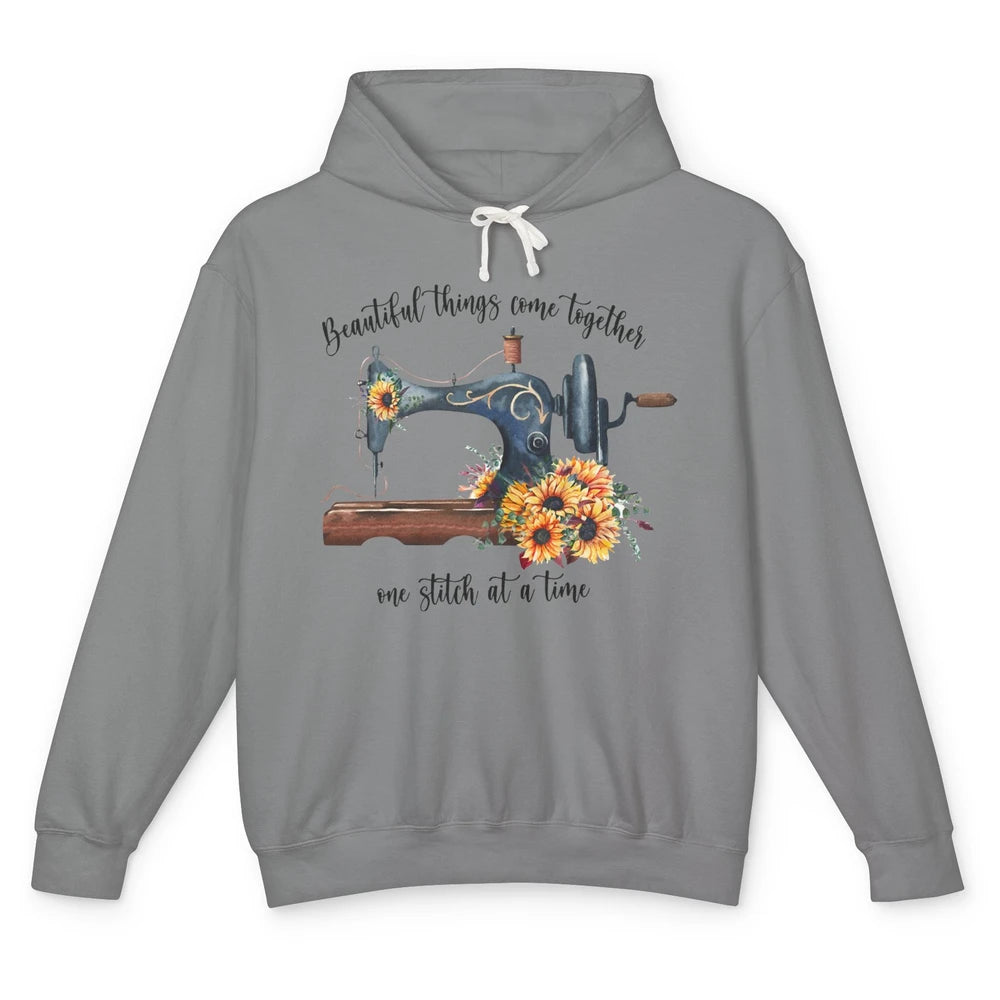 Sewing Beautiful Things Come Together One Stitch At A Time Unisex Lightweight Hoodie