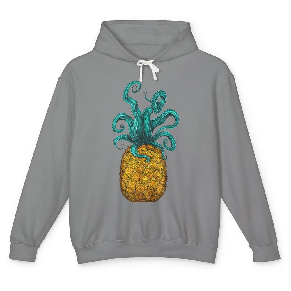 Cute Hawaiian Octopus Pineapple Aloha Beach Hawaii Island Unisex Lightweight Hoodie