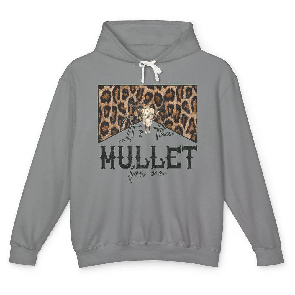 Leopard Boho Bull Skull It's The Mullet For Me Western Girls Unisex Lightweight Hoodie