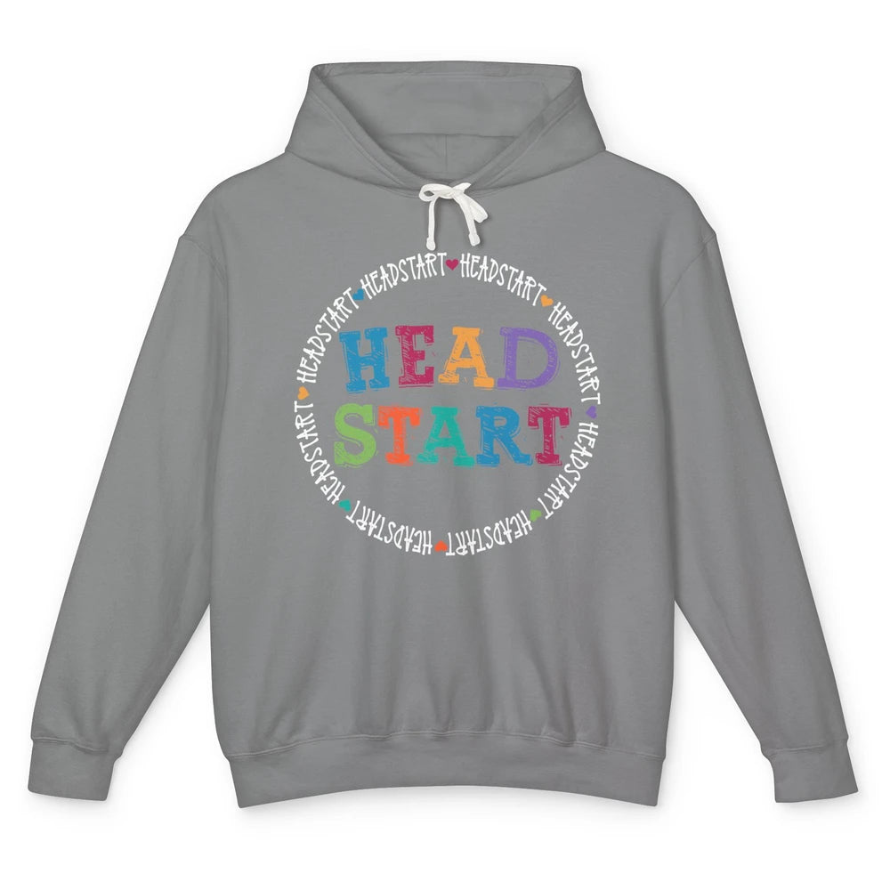 Headstart Rainbow Early Childhood Education Back To School Unisex Lightweight Hoodie