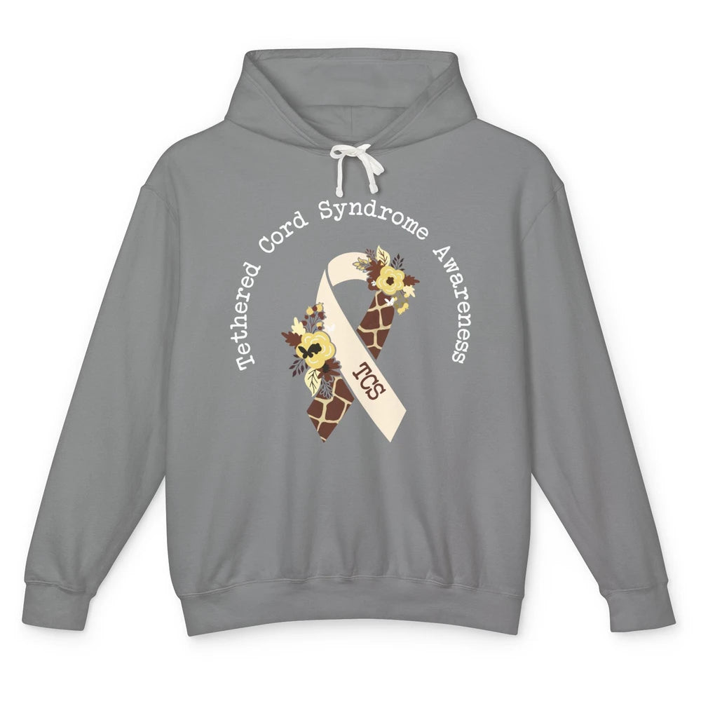 Tethered Cord Syndrome Awareness TCS Multiple Colored Ribbon Unisex Lightweight Hoodie