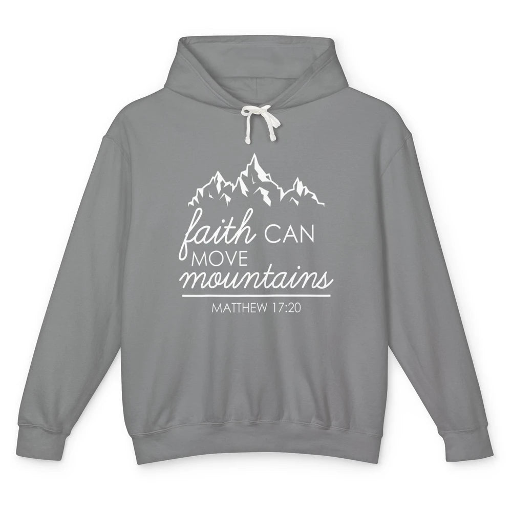 Bible Verse Jesus Christian Religion Mountains God Faith Unisex Lightweight Hoodie