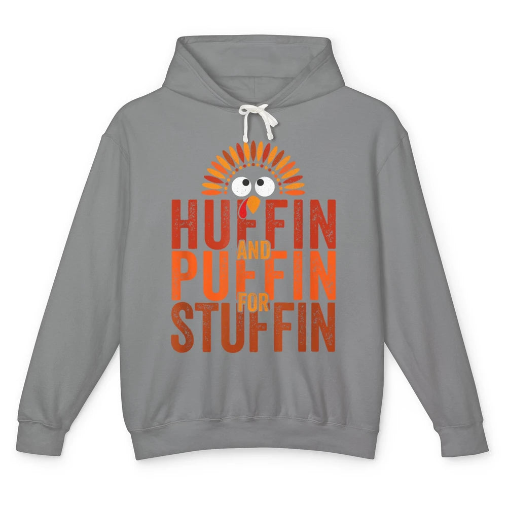 Thanksgiving Run Turkey Trot Huffin And Puffin Chicken Fall Unisex Lightweight Hoodie