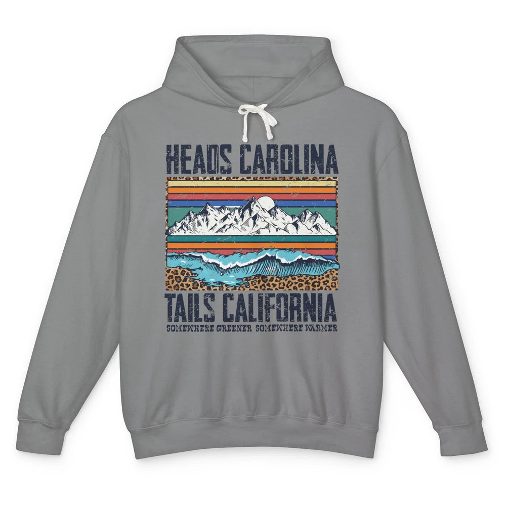 Vintage Heads Carolina Tail California Summer Beach Paradise Unisex Lightweight Hoodie