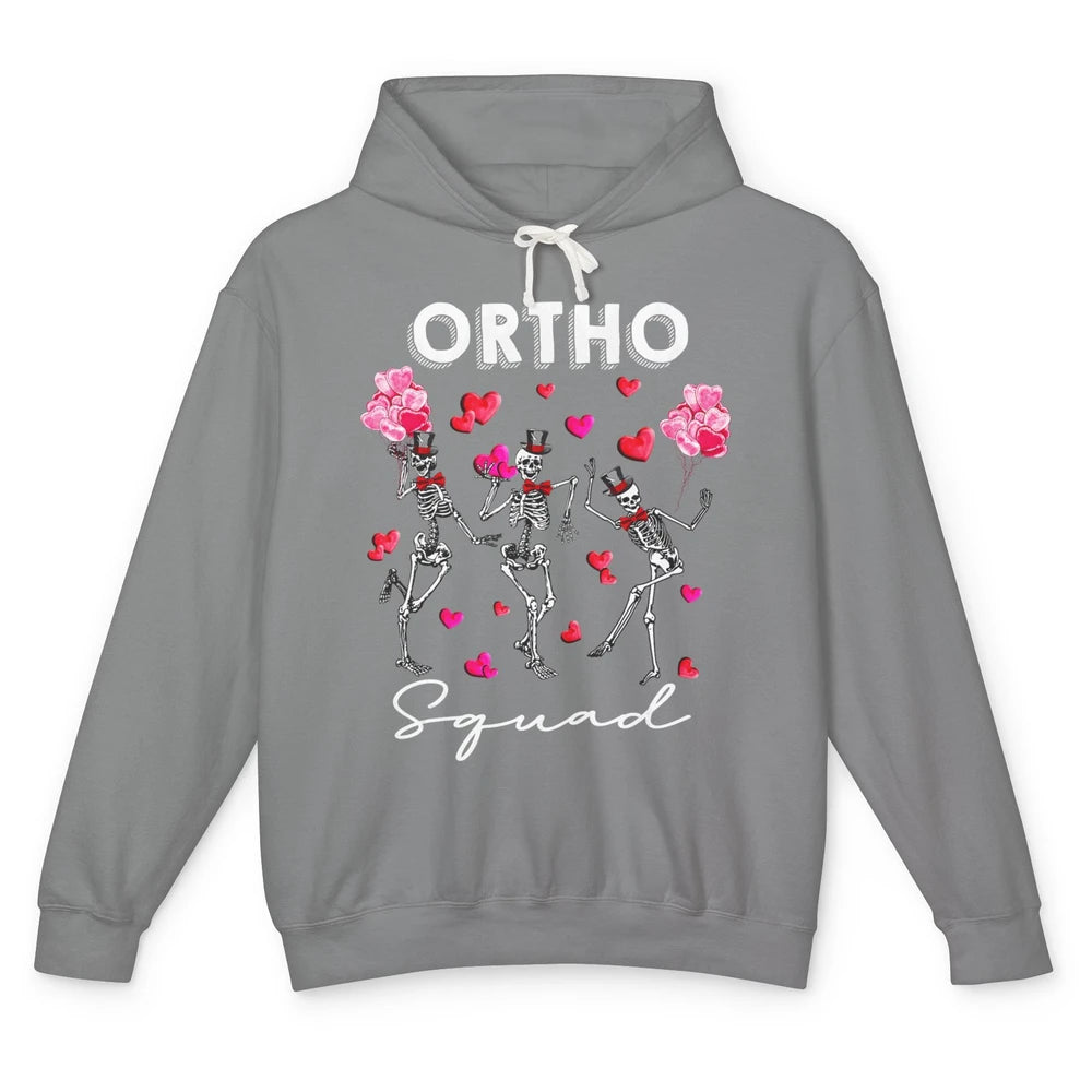 Ortho Nurse Valentine Skeleton Dancing Orthopedic Nursing Unisex Lightweight Hoodie