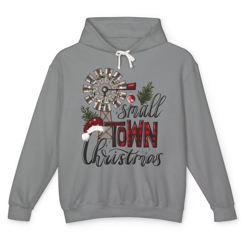 Retro Small Town Christmas Western Hometown Christmas Unisex Lightweight Hoodie