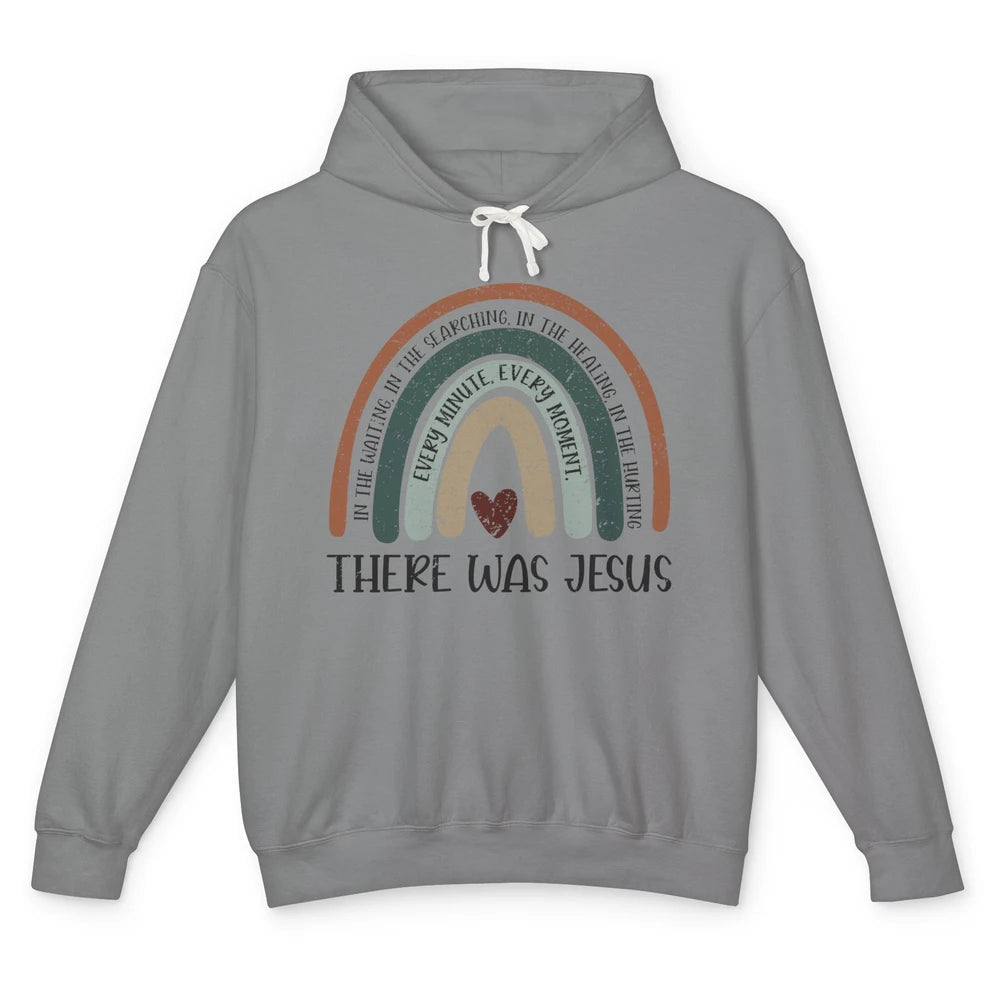 Retro Rainbow In Every Minute There Was Jesus Christian Gift Unisex Lightweight Hoodie