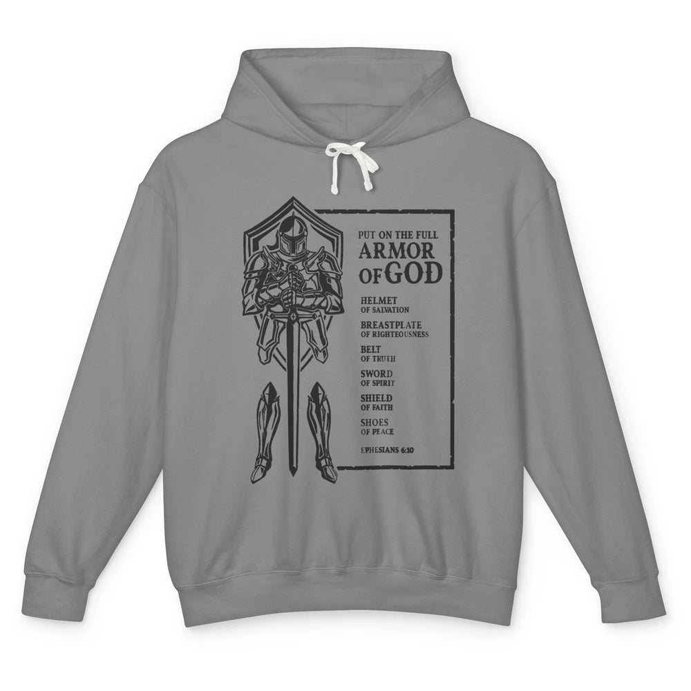 Knight Templar Christian Put On Full Armor Of God Religious Unisex Lightweight Hoodie