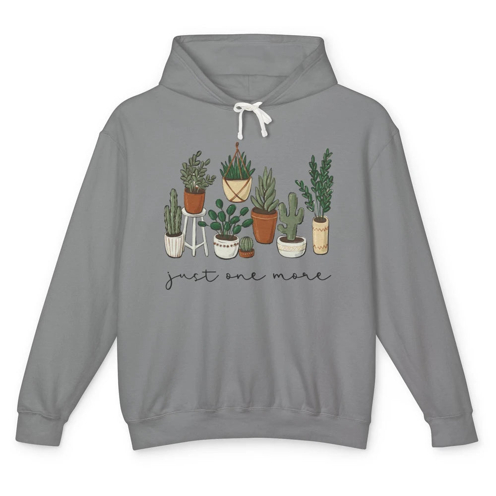 Just One More Plant Botanical Inspirational Cute Wildflower Unisex Lightweight Hoodie