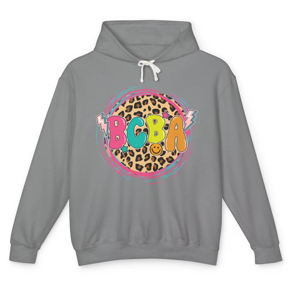 Board Certified Behavior Analyst BCBA Leopard ABA Therapist Unisex Lightweight Hoodie