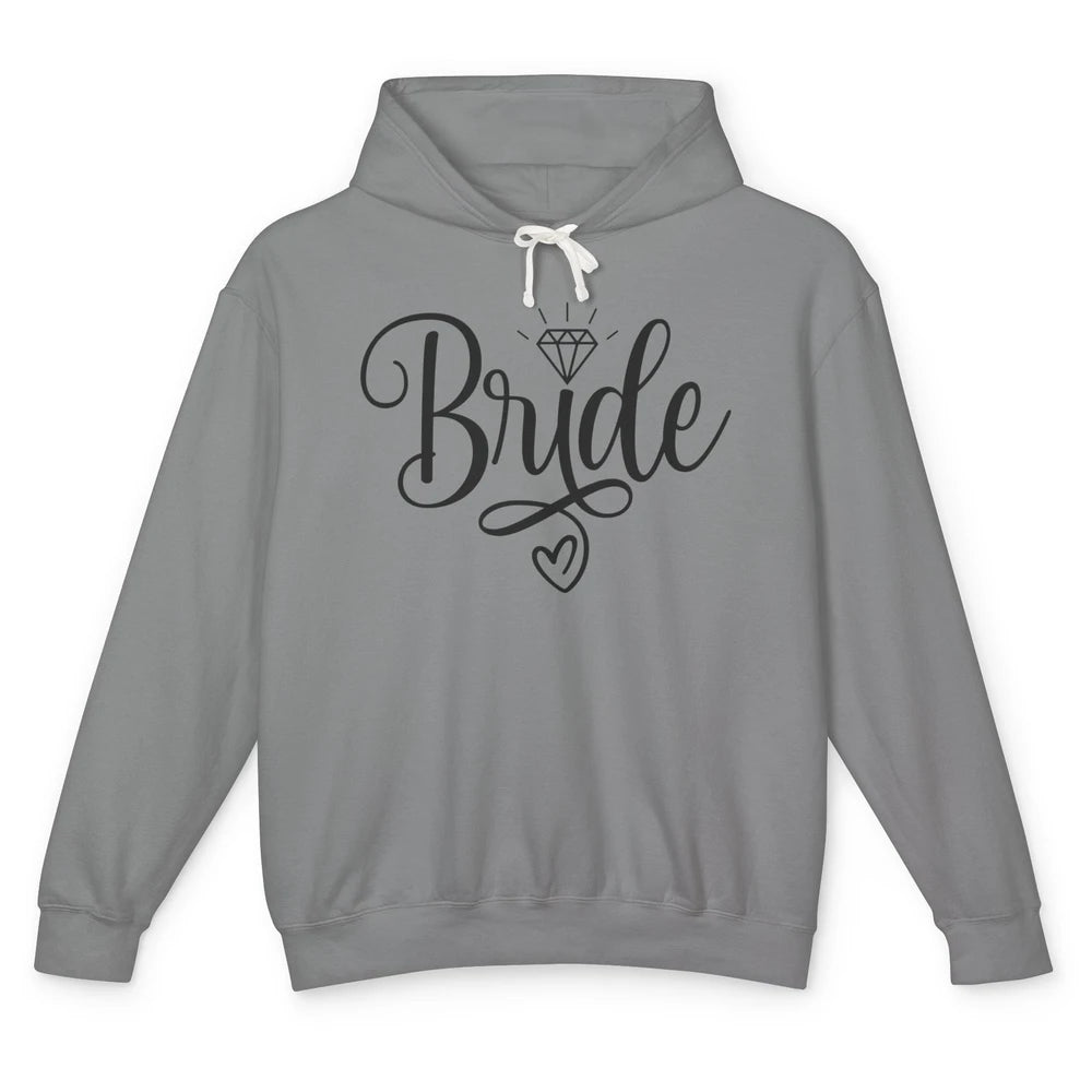 Bride To Be Wedding Ring Future Mrs. Engagement Bachelorette Unisex Lightweight Hoodie