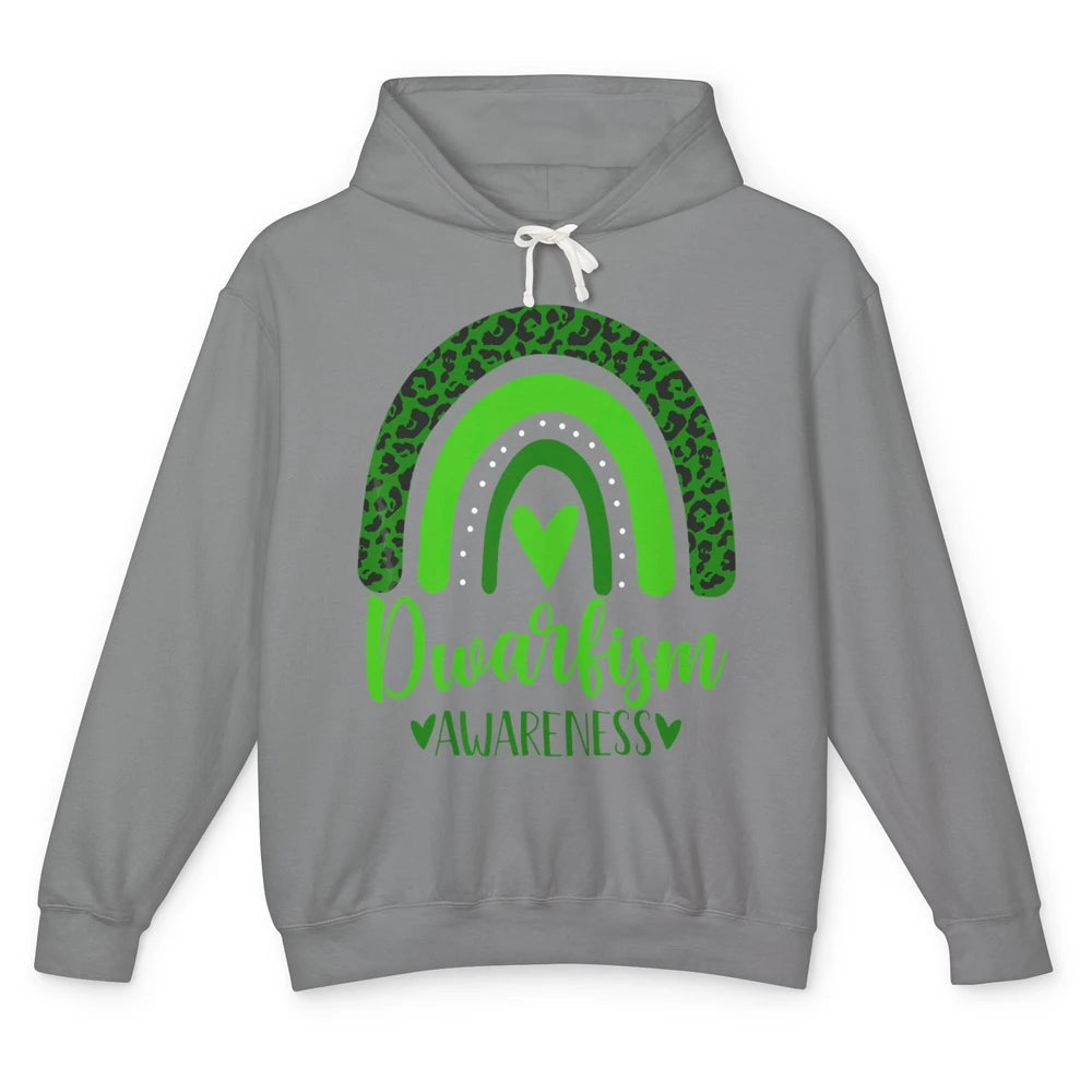 Dwarfism Awareness Month Wear Green Boho Heart Love Rainbow Unisex Lightweight Hoodie