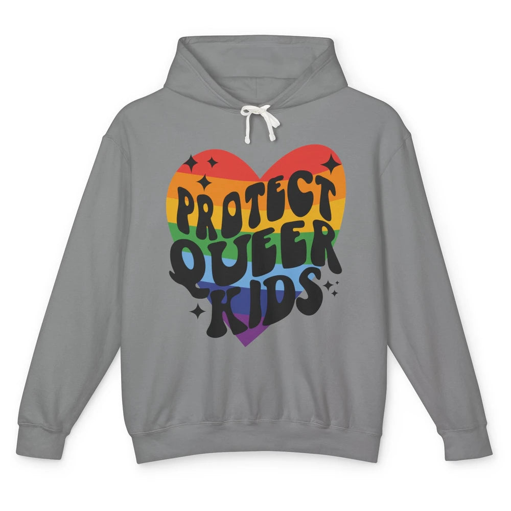 Protect Queer Kids Protect Trans Youth LGBT Gay Pride Ally Unisex Lightweight Hoodie