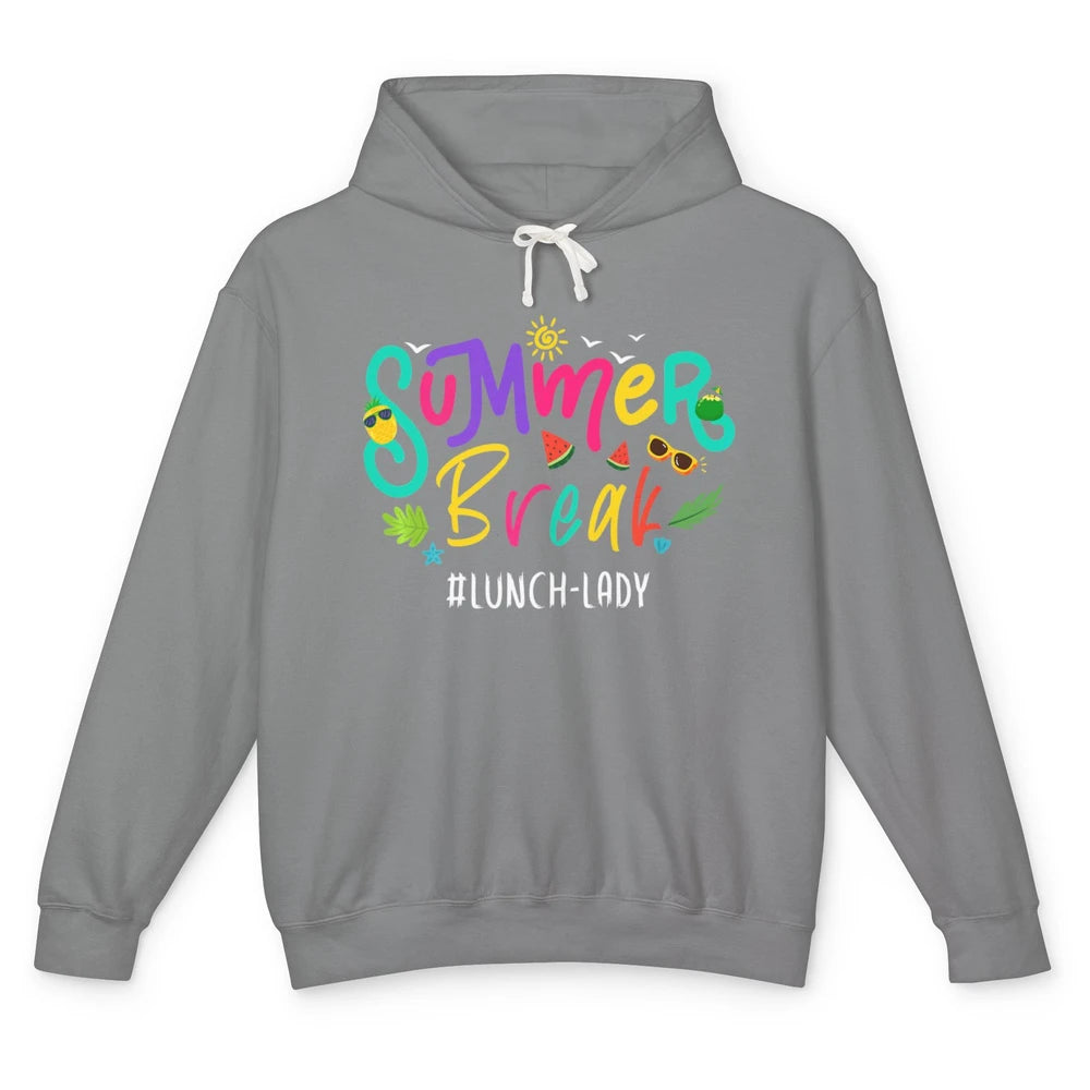 Lunch Lady Is It Summer Break Yet Last Day Of School Beach Unisex Lightweight Hoodie