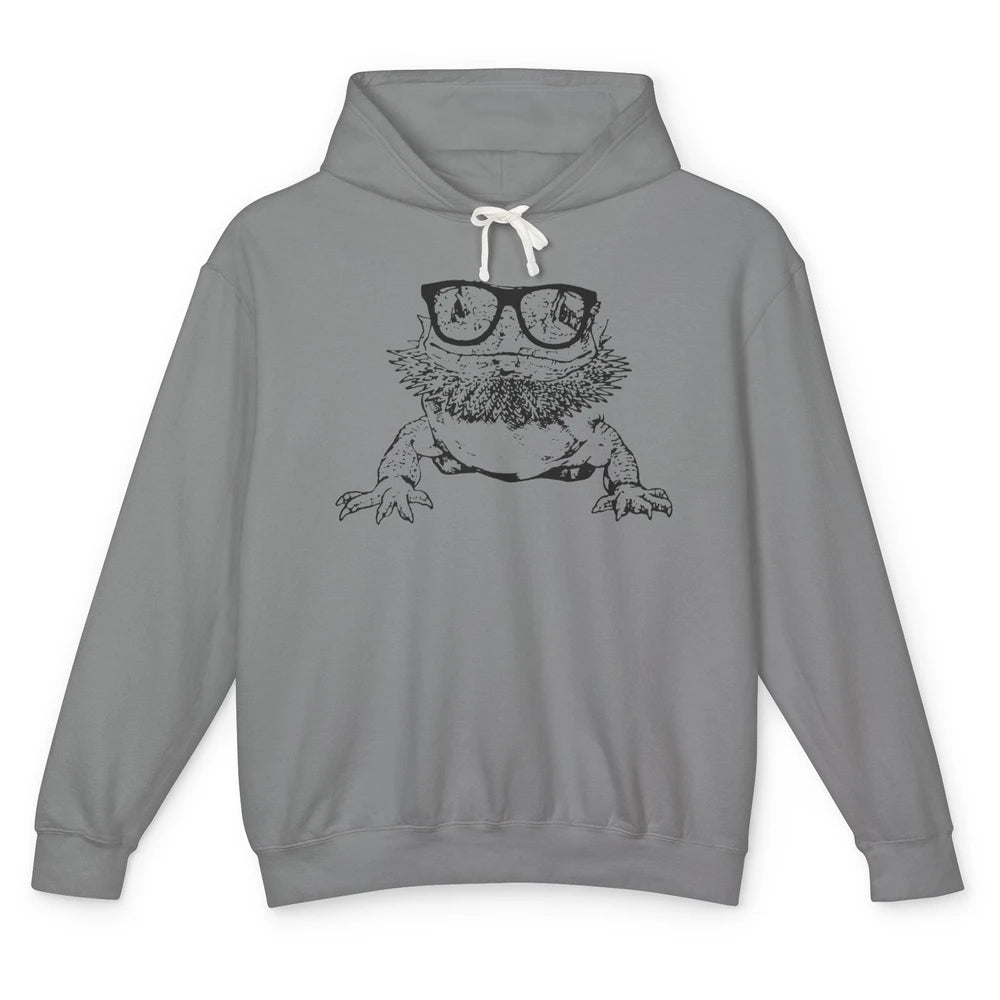 Bearded Dragon Glasses Animal Cute Bearded Dragon Owner Gift Unisex Lightweight Hoodie