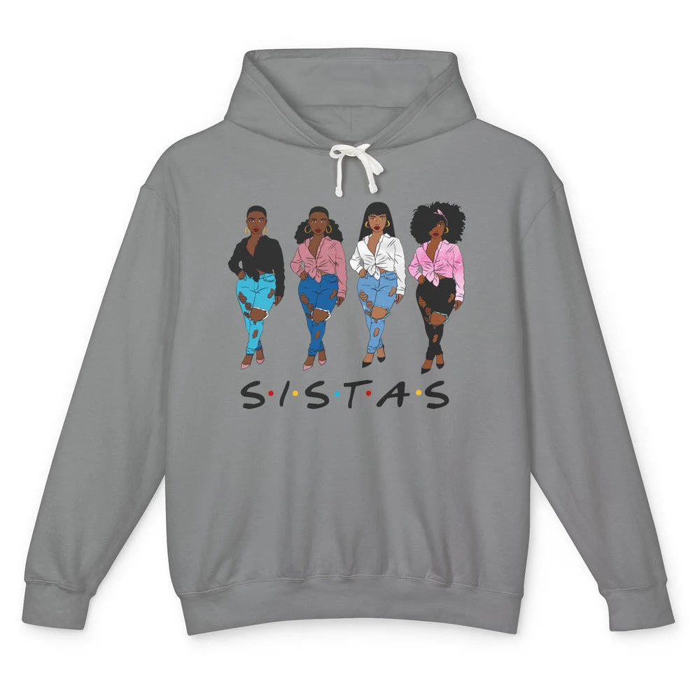 Sistas Awesome Afro African Black Women Melanin Sisters Gift Unisex Lightweight Hoodie