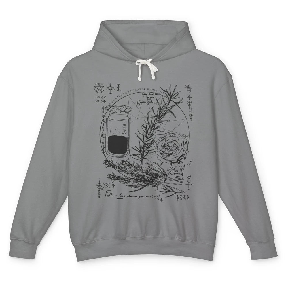 Practical Magic Witch Gardening Card Gardeners Plant Lovers Unisex Lightweight Hoodie