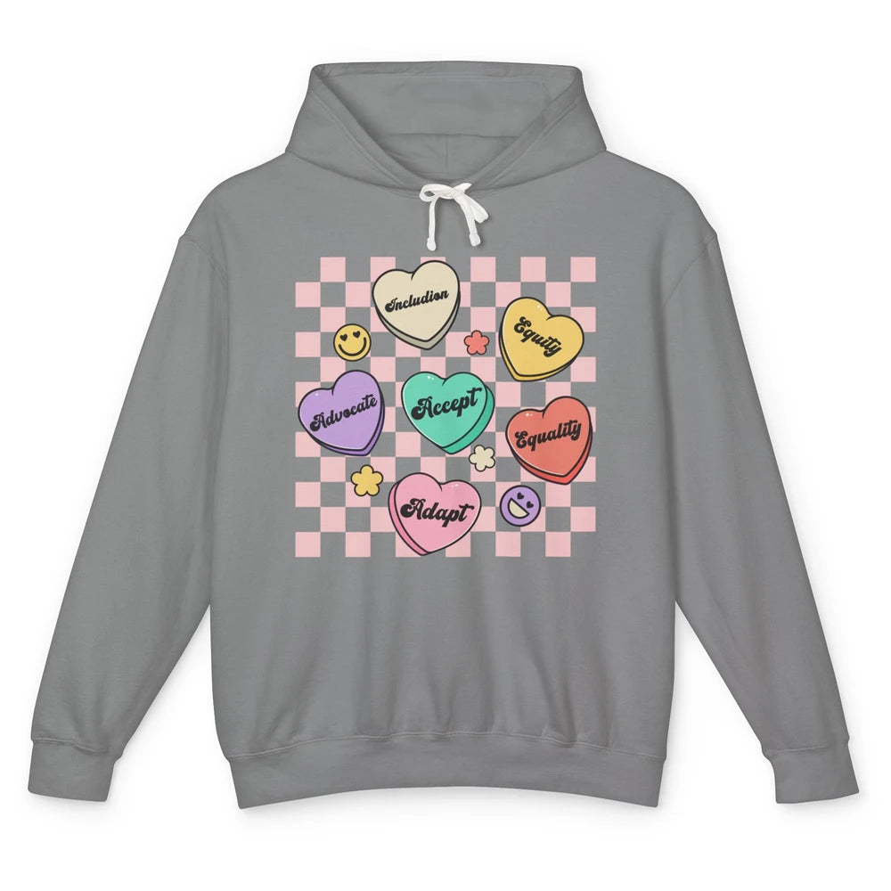 Special Education Sped Teacher Love Valentine Inclusion Unisex Lightweight Hoodie