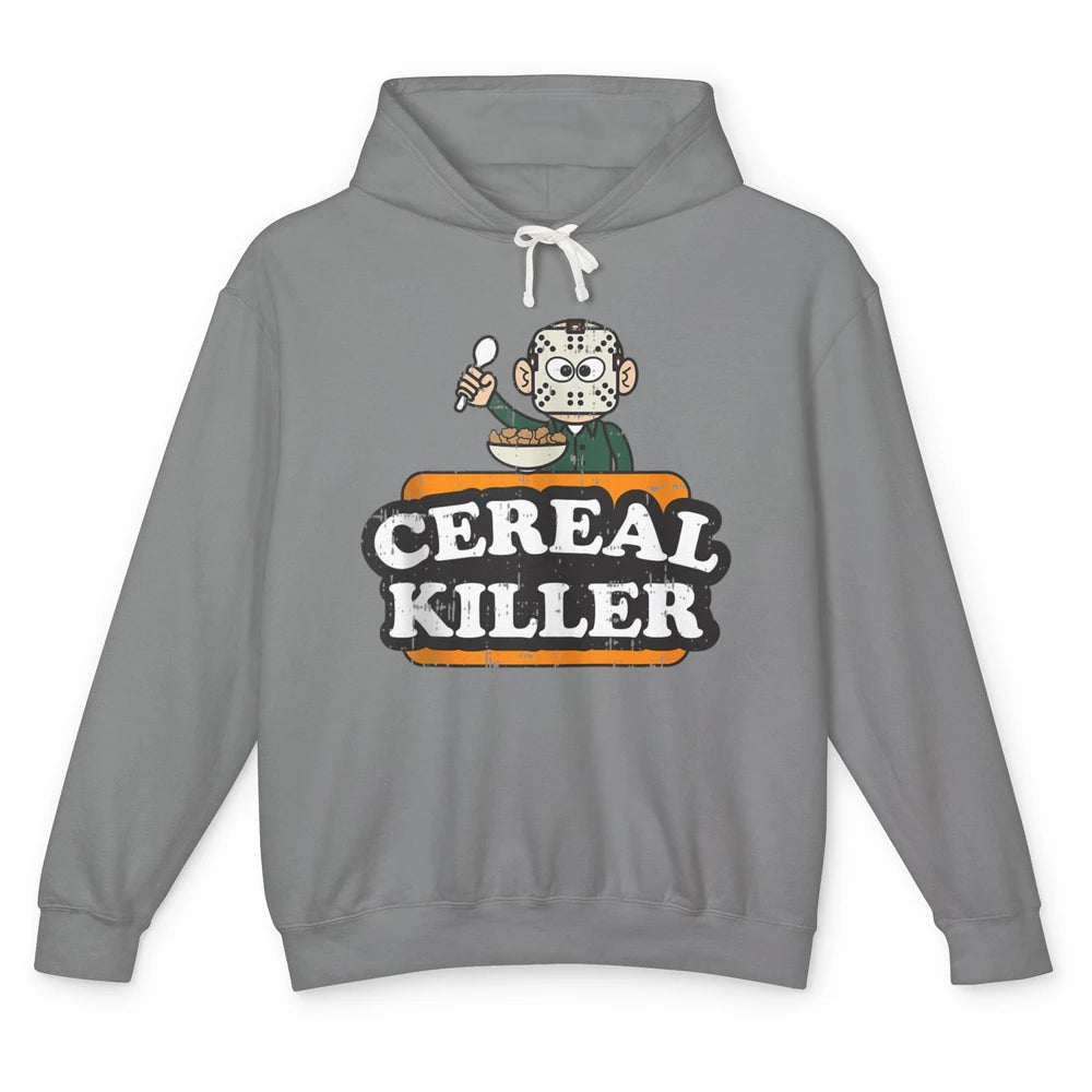 Funny Cereal Killer Food Pun Humor Halloween Spooky Season Unisex Lightweight Hoodie