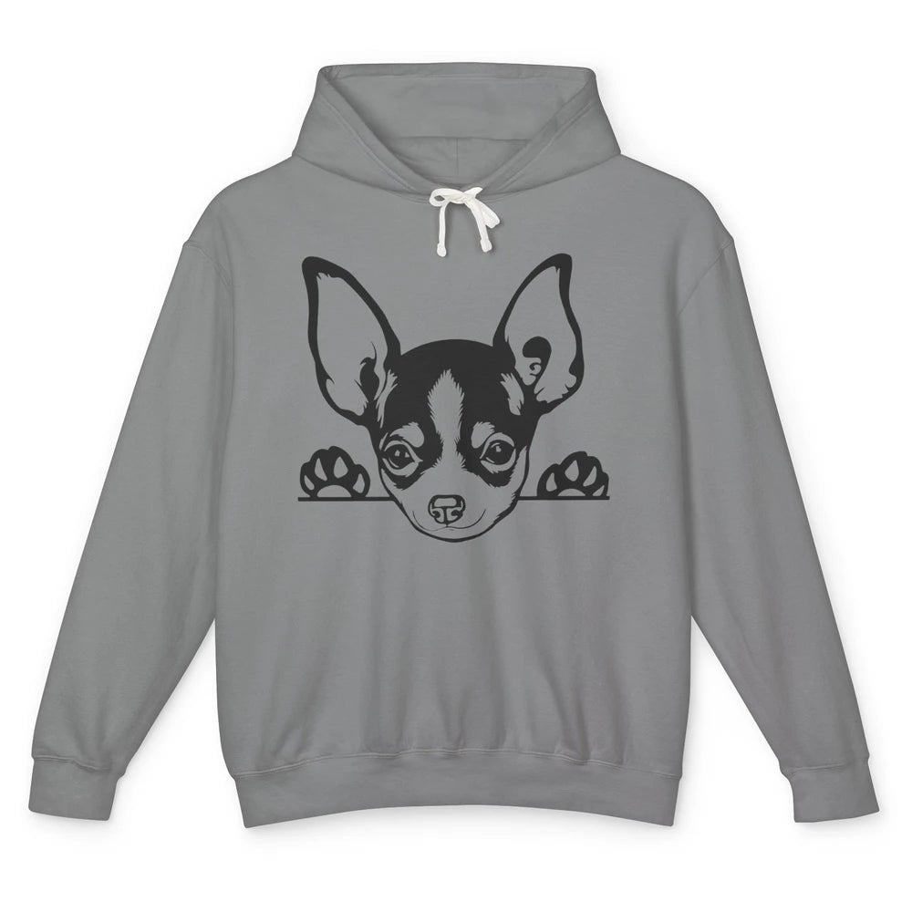 Chihuahua Owner Gift Chihuahua Dog Mom Chihuahua Black White Unisex Lightweight Hoodie