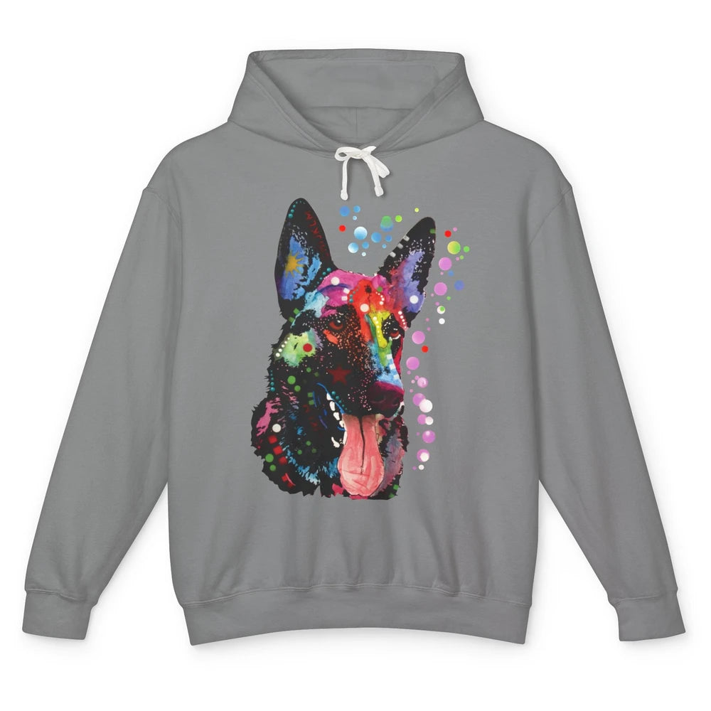 German Shepherd Dog Breed Dean Russo Colorful Dog Lover Unisex Lightweight Hoodie