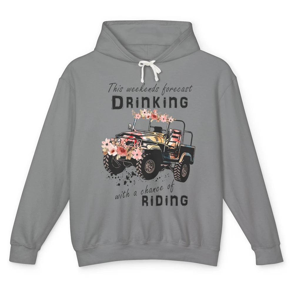 Drinking With Chance Riding Truck Mud UTV ATV SXS Offroad Unisex Lightweight Hoodie