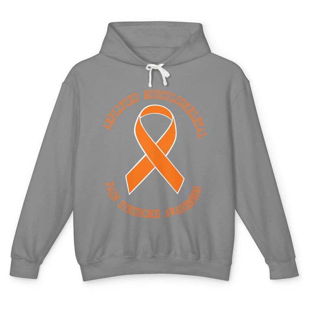 Amplified Musculoskeletal Pain Syndrome AMPS Orange Ribbon Unisex Lightweight Hoodie