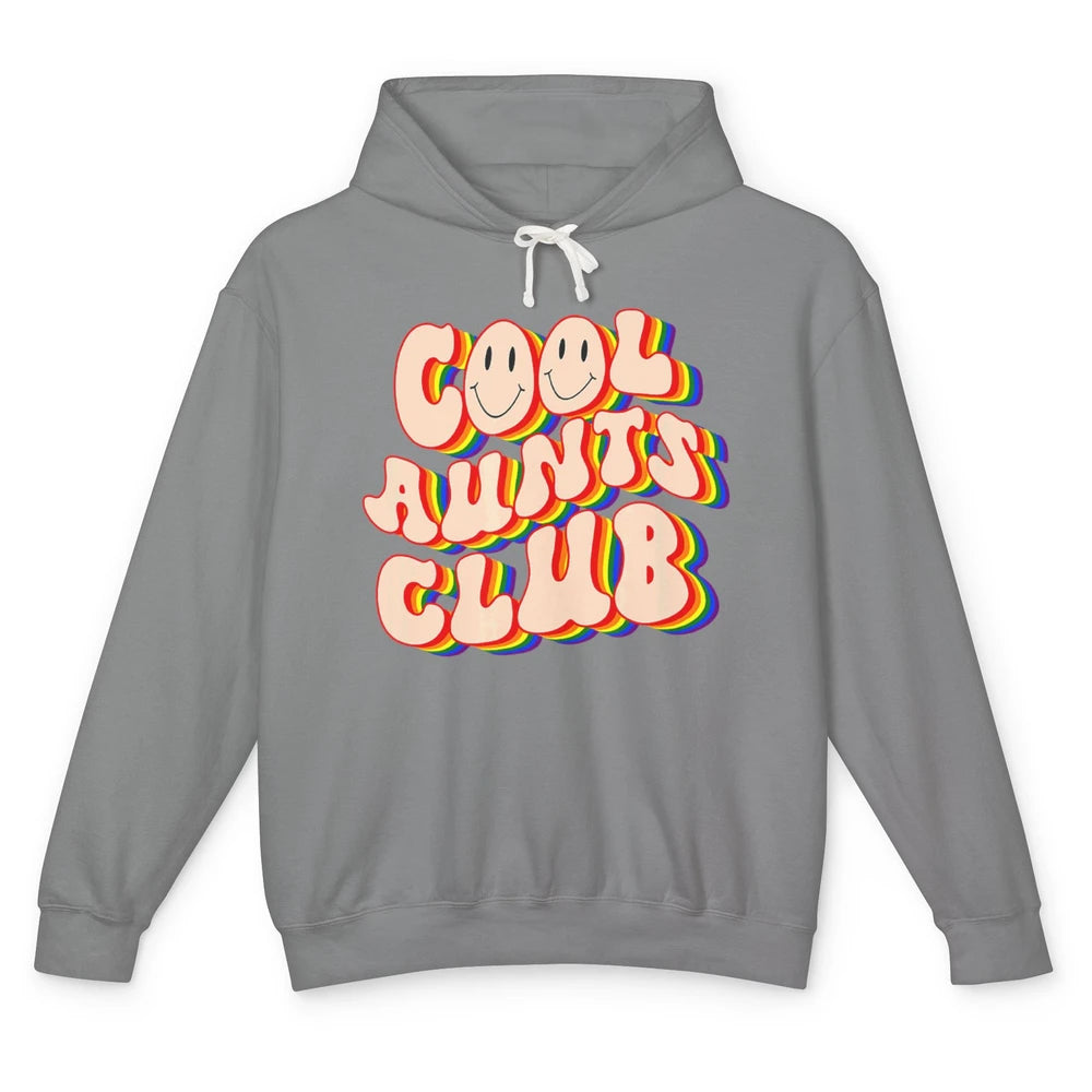 Groovy Cool Aunts Club LGBTQ Pride Member Aunt Sister Friend Unisex Lightweight Hoodie