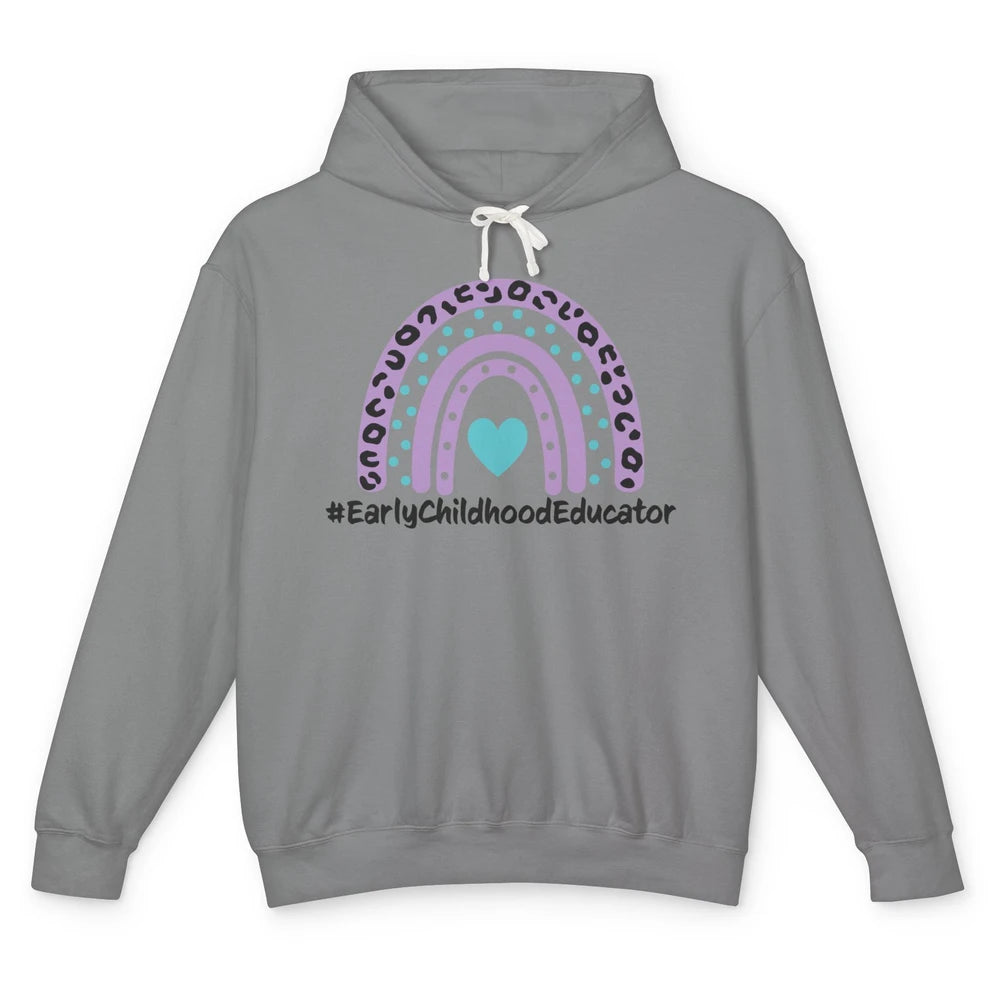 Headstart Teacher Early Childhood Educator Cute Rainbow Gift Unisex Lightweight Hoodie