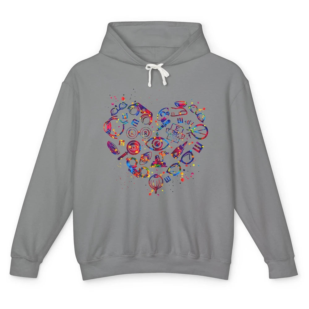 Optometrist Eyeglasses Technician Optometry Eye Doctor Heart Unisex Lightweight Hoodie