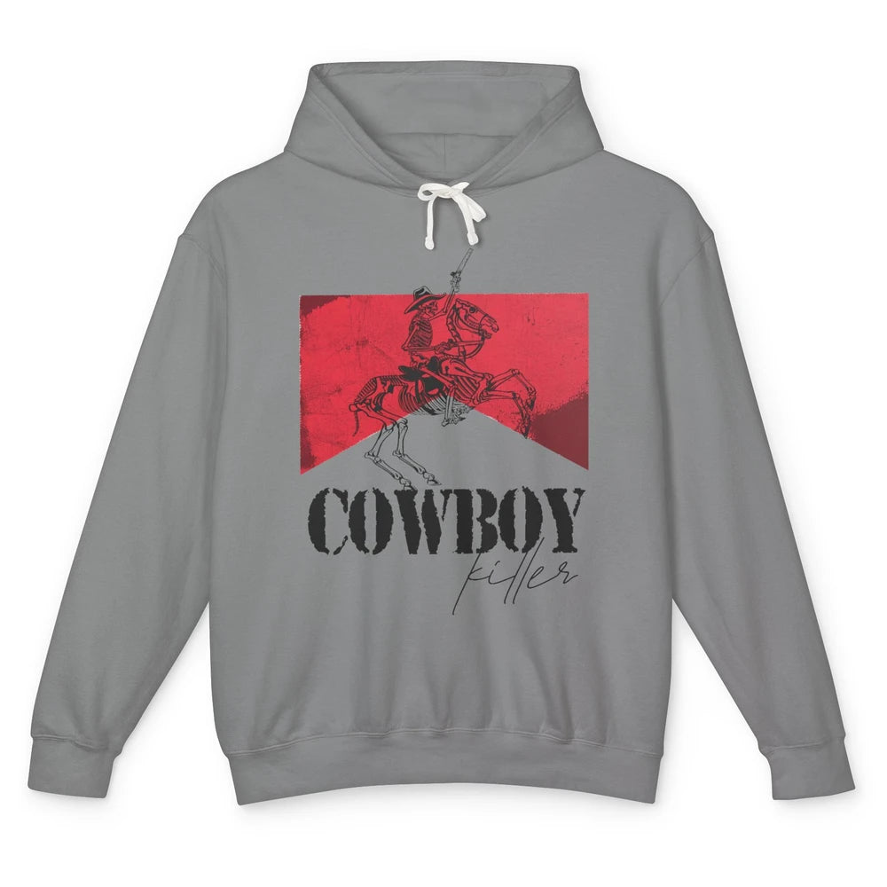 Skeleton Cowboy Killer Howdy Western Country Cowgirl Gift Unisex Lightweight Hoodie