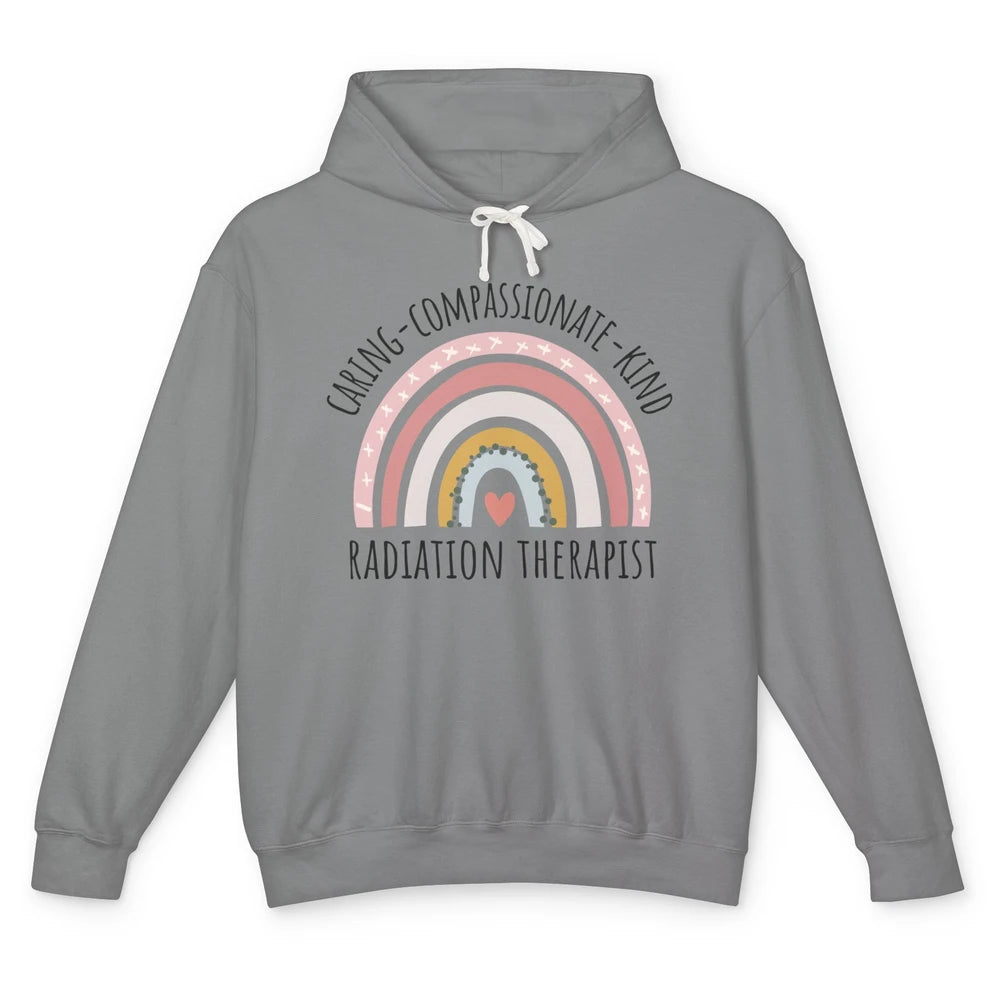 Radiation Therapist Pastel Rainbow Radiation Therapy Gift Unisex Lightweight Hoodie