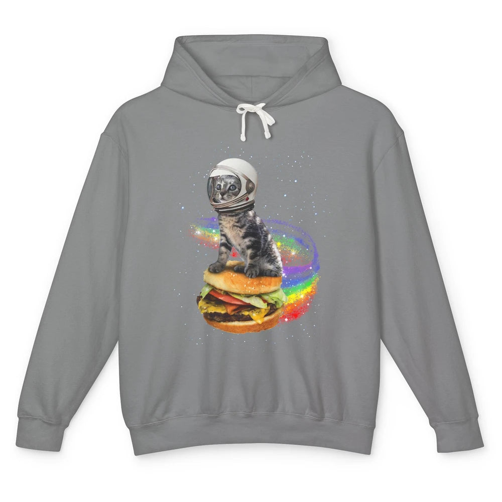 Funny Catronaut Cat Astronaut In Space Hamburger Astrocat Unisex Lightweight Hoodie