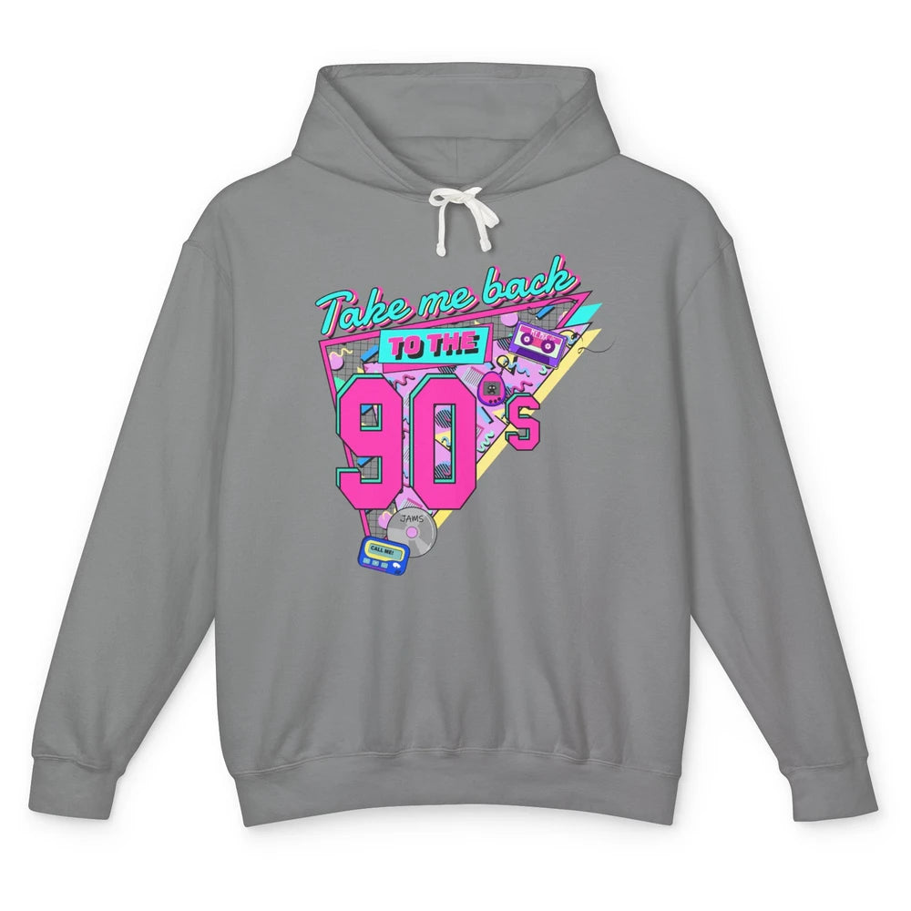 Retro 90s Take Me Back To The 1990s Cassette Made In The 90s Unisex Lightweight Hoodie