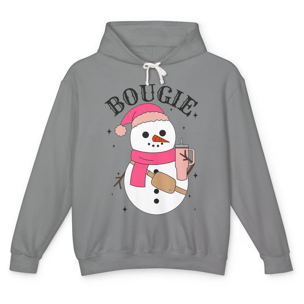 Funny Christmas Boo-jee Snowman Bougie Christmas Winter Unisex Lightweight Hoodie