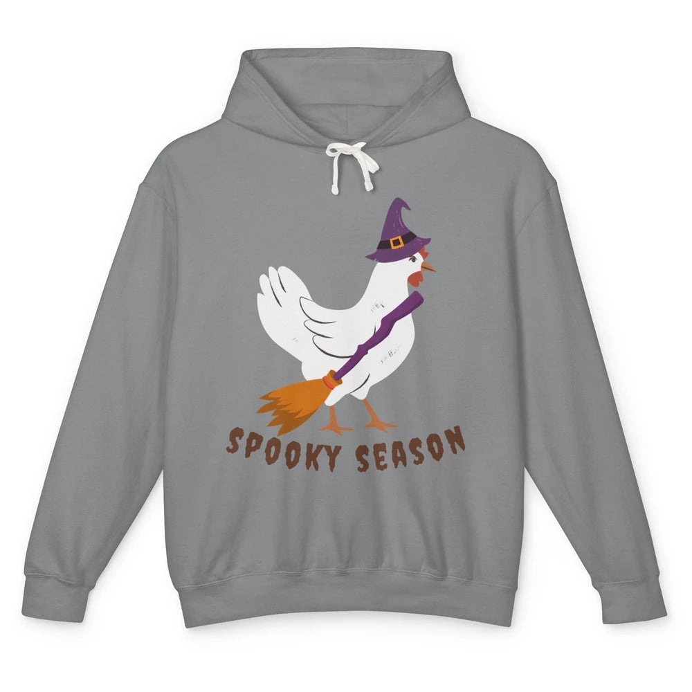 Halloween Chicken Spooky Season Trick Or Treat Farm Life Unisex Lightweight Hoodie