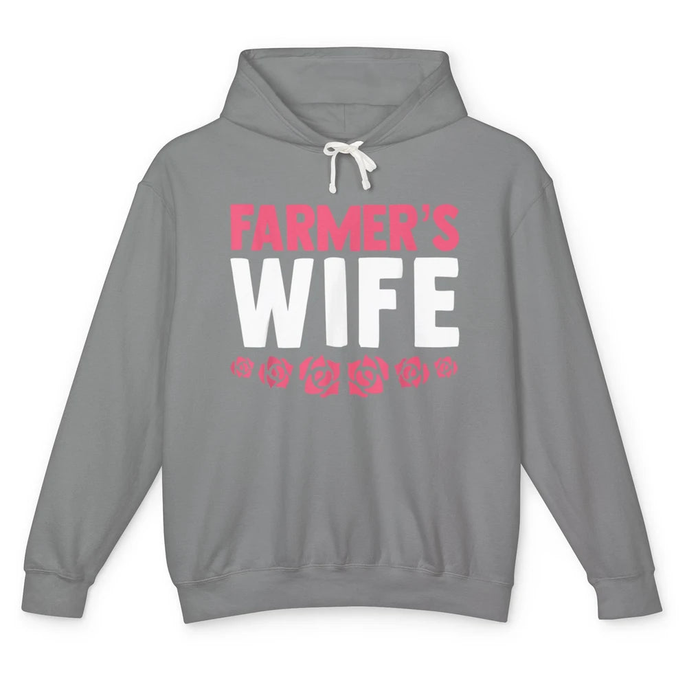 Retro Farmer Wife Funny Farm Lovers Farming Women Western Unisex Lightweight Hoodie