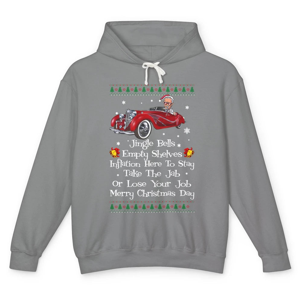 Funny Joe Biden Driving Jingle Bells Santa Christmas Costume Unisex Lightweight Hoodie